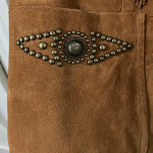 Cripple Creek Roan Leather Fringe Jacket with Studded Pockets & Lapel, NWT - Picture 10 of 10